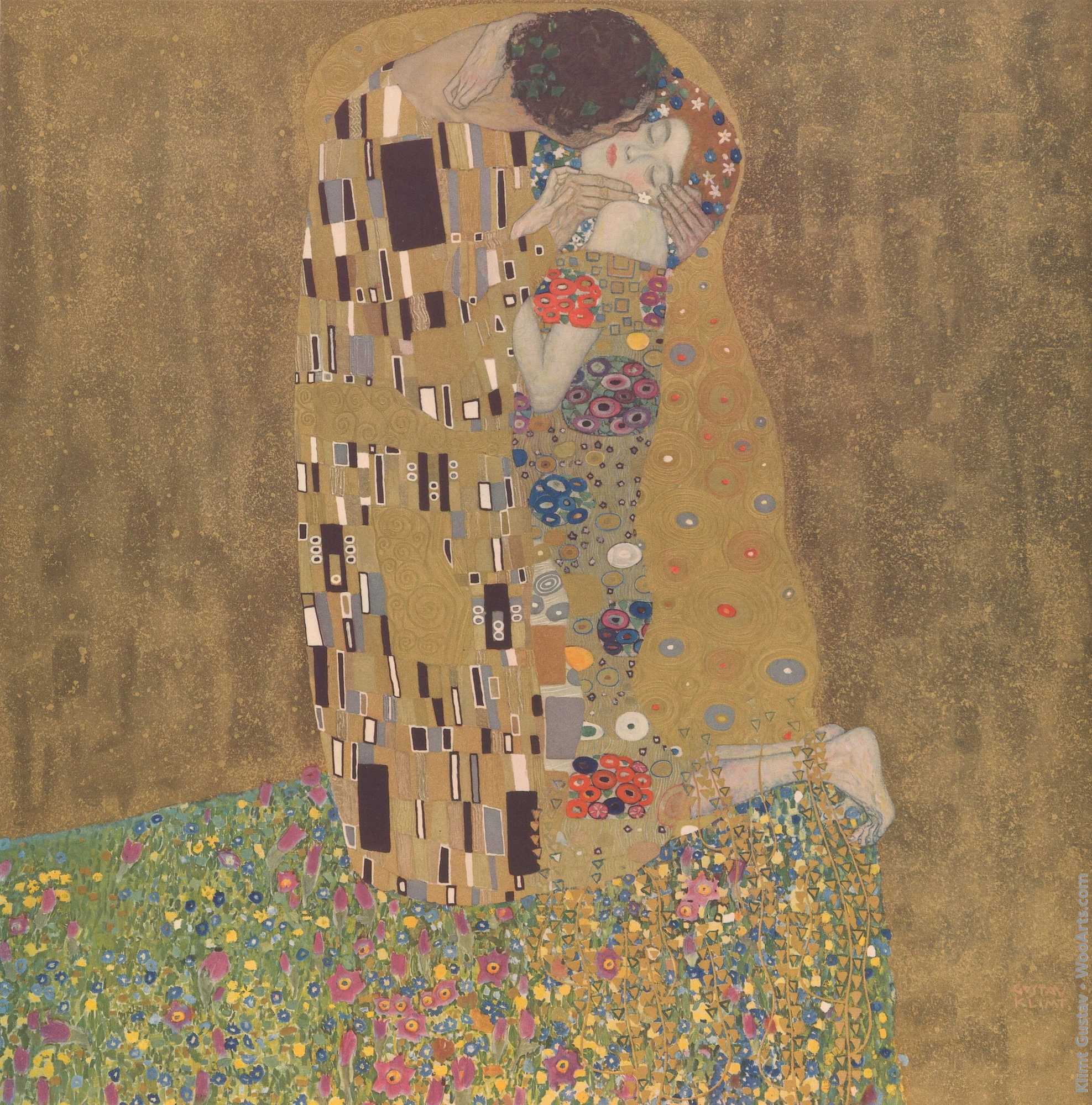 The Kiss after Gustav Klimt, plate 41, The work of Gustav Klimt Gustav Klimt 1918