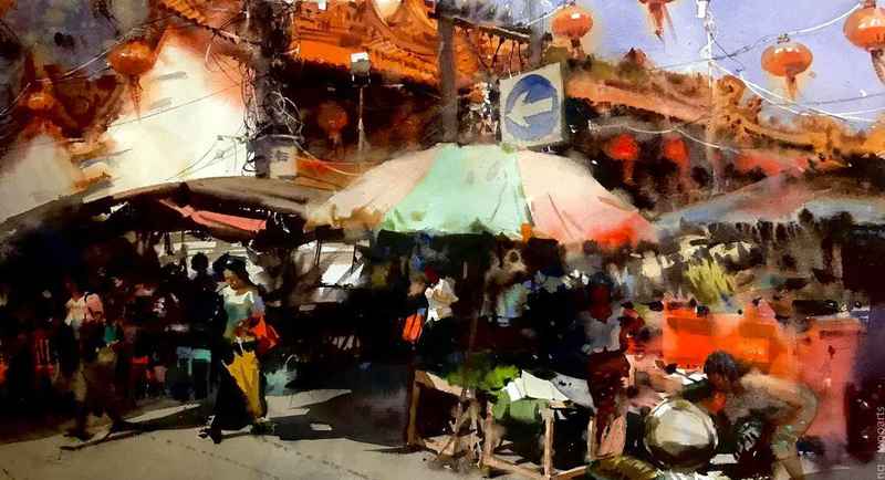 Myanmar Artist Myint Naing Painting