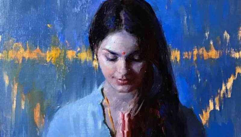 Indian American Painter Suchitra Bhosle Oil Figurative Paintings