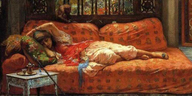 American Artist Frederick Arthur Bridgman - The Siesta (Afternoon in Dreams) Painting