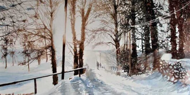 Watercolor painting by French Artist Francois Kunze