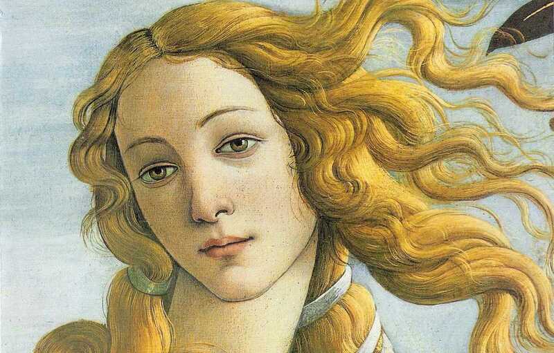 Italian Artist Botticelli Painting Venus Detail