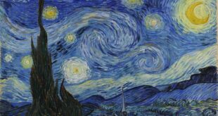 Dutch Artist - Fields - Vincent Van Gogh - (The Starry Night) - 1889 Painting
