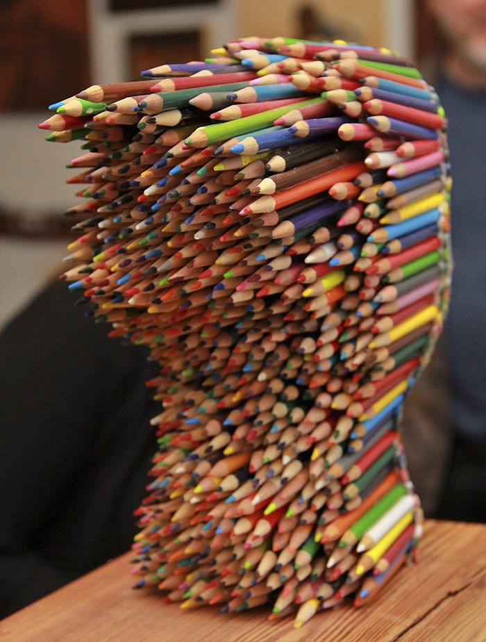 Colorful Pencil Sculpture By Molly Gambardella