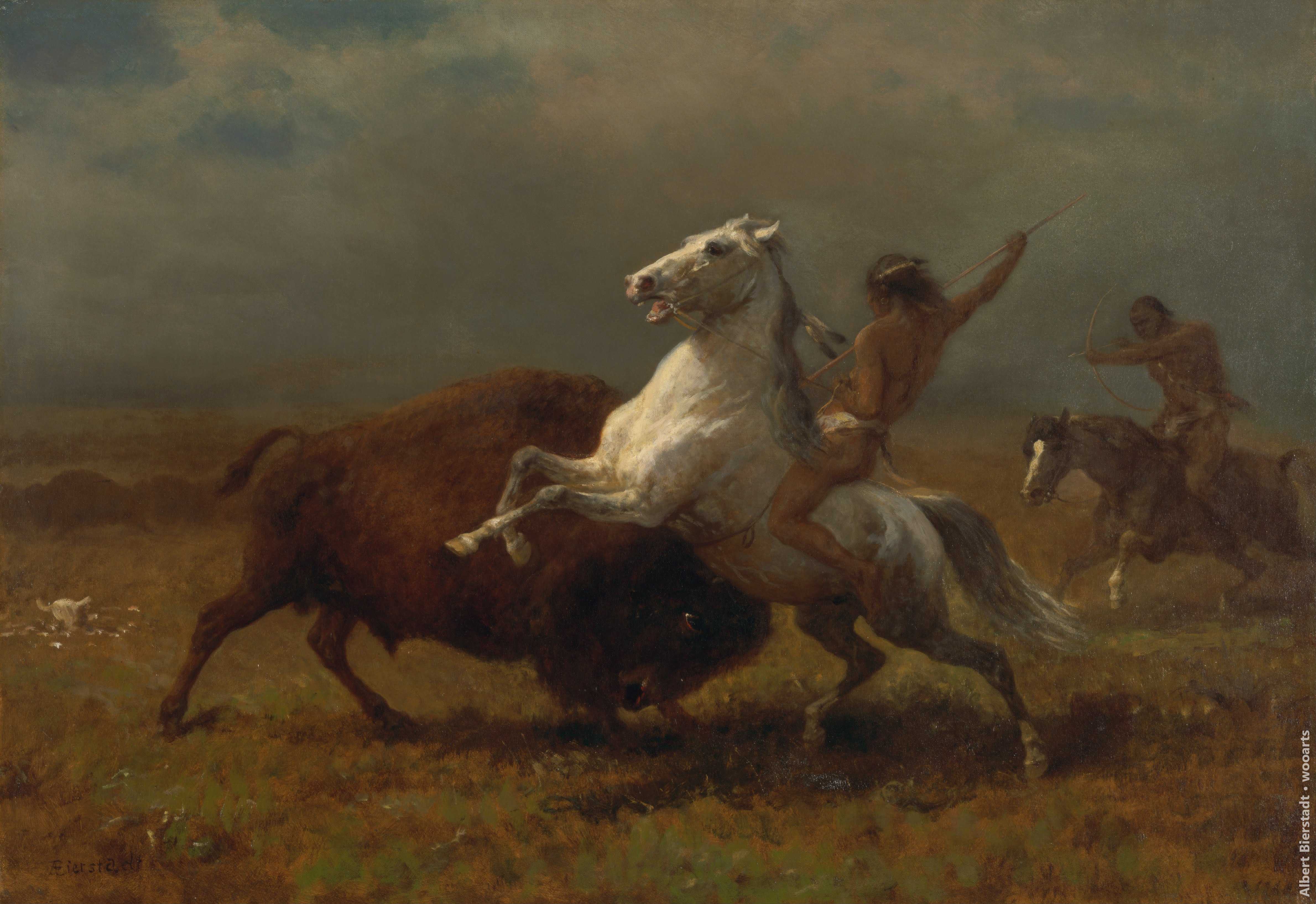 Albert Bierstadt - Study for (The Last of the Buffalo) Painting