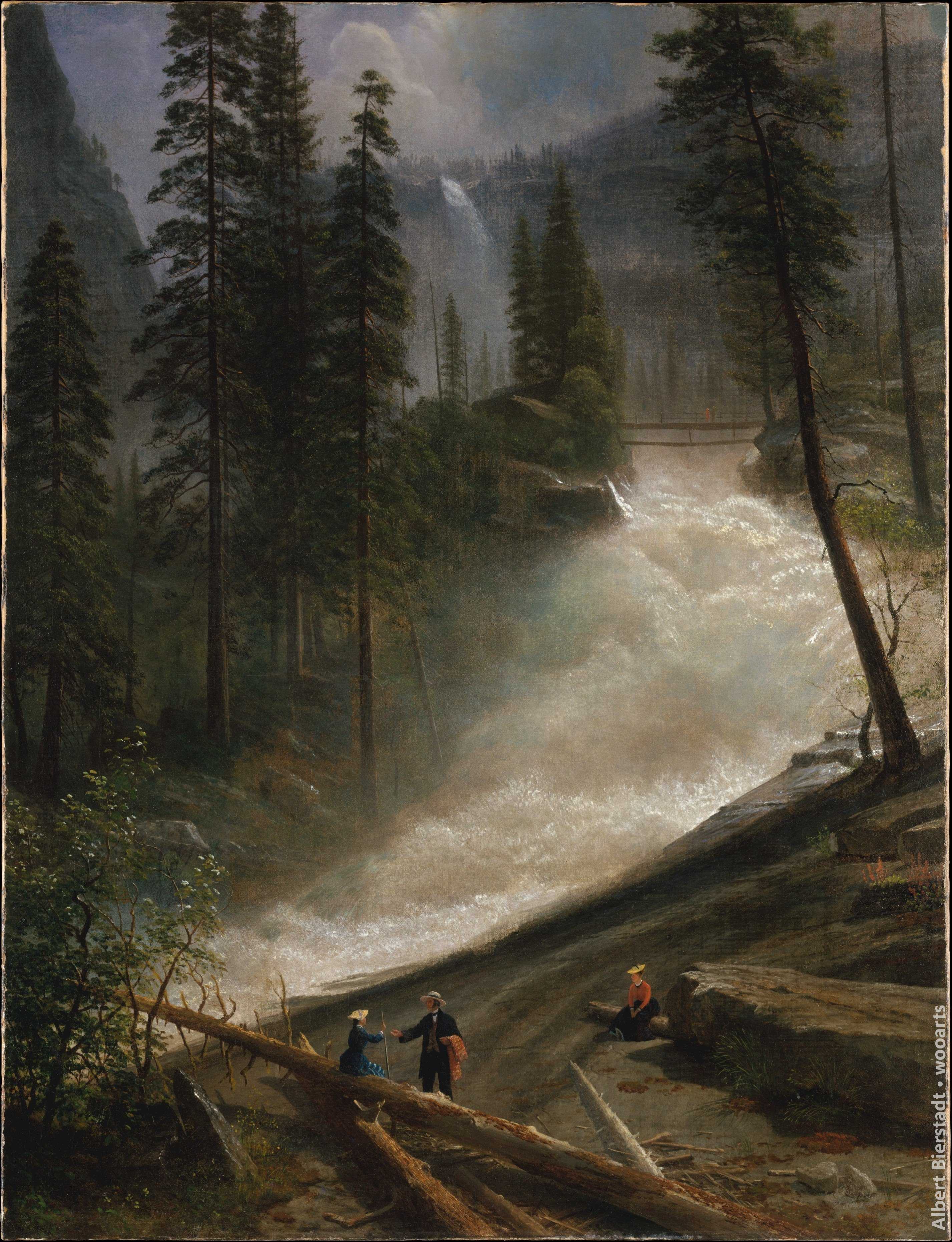 Albert Bierstadt - Nevada Falls, Yosemite Painting