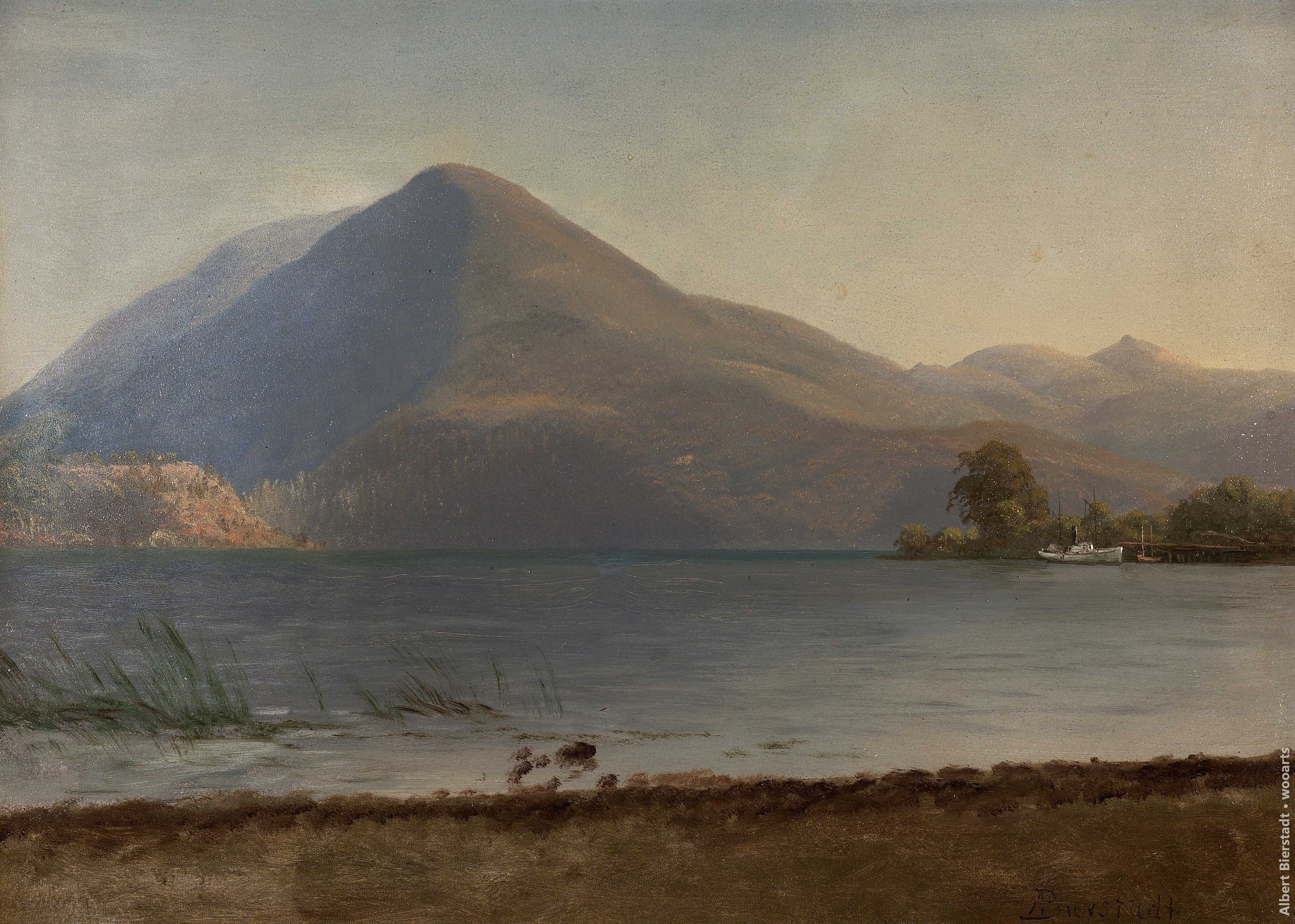 Albert Bierstadt - On the Hudson Painting