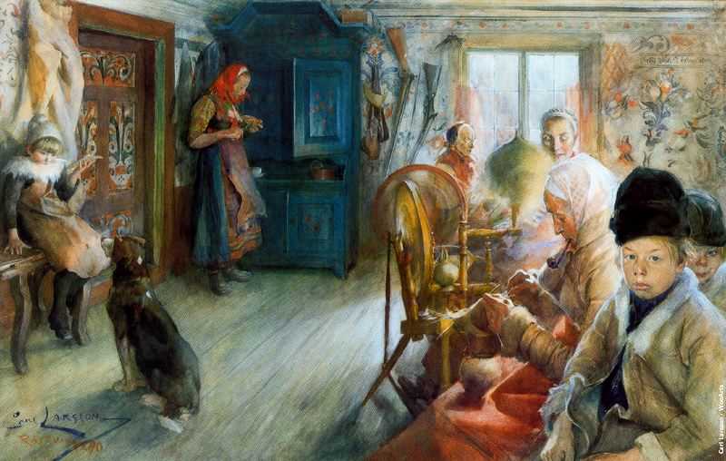 Swedish Artist Carl Larsson Painting
