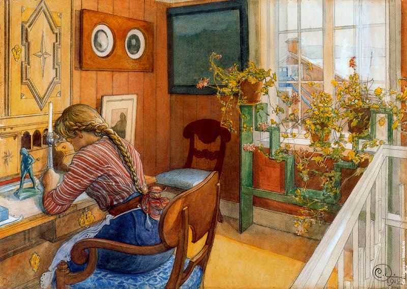 Swedish Artist Carl Larsson Painting