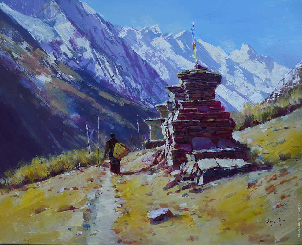Painting by Dhwoj Gurung