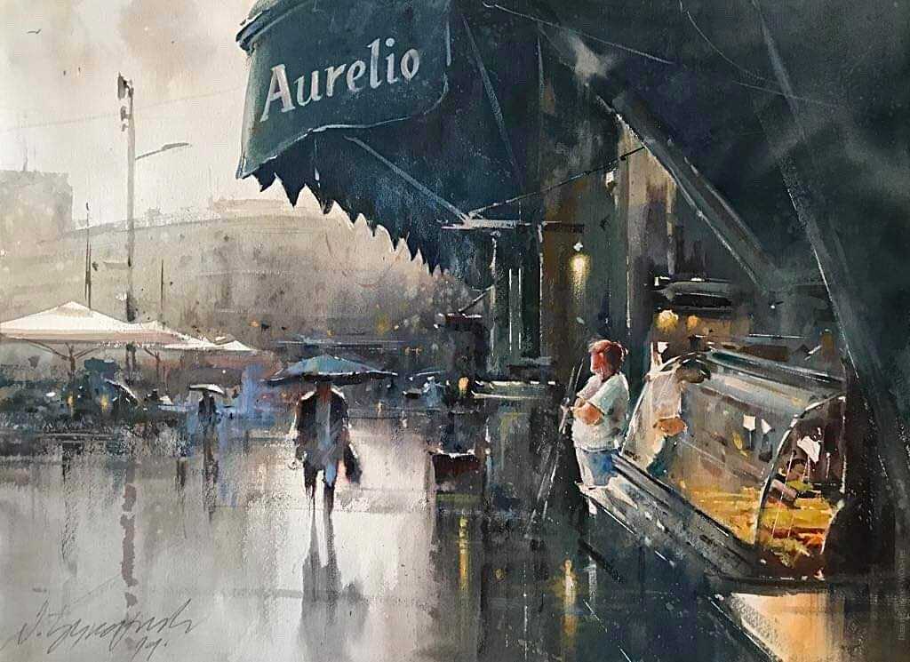 Painting by Dusan Djukaric