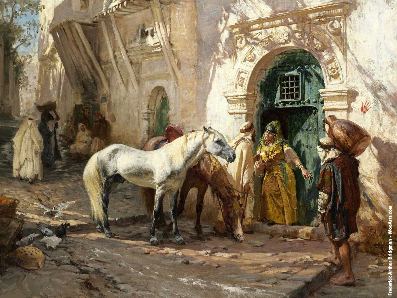 Frederick Arthur Bridgman - улицы Марокко Painting