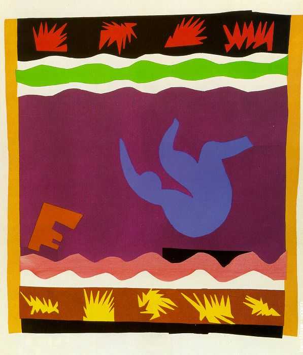 Henri Matisse Abstract Painting Jazz The Toboggan, 1943, paper cut outs
