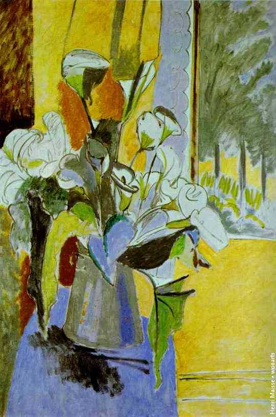 Henri Matisse Floral Painting Bouquet of Flowers on the Veranda
