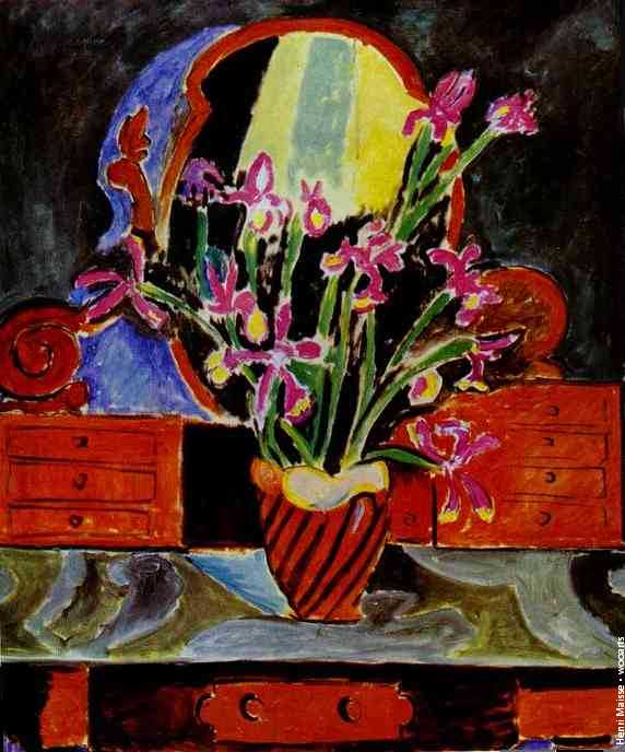 Henri Matisse Floral Painting Vase of Irises