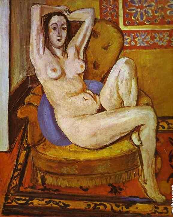 Henri Matisse Nude Painting Nude on a Blue Cushion