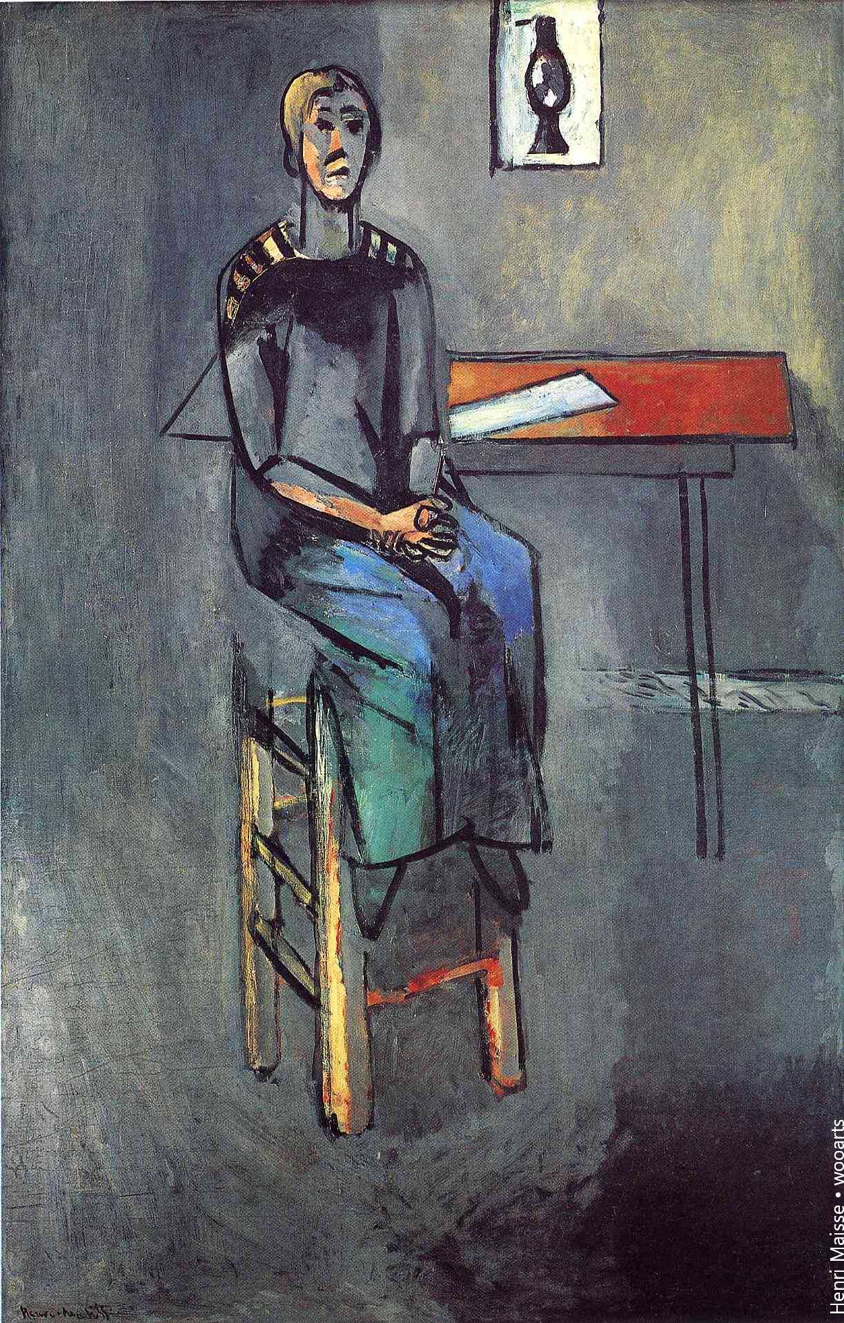 Henri Matisse Setting Painting Woman on a high stool