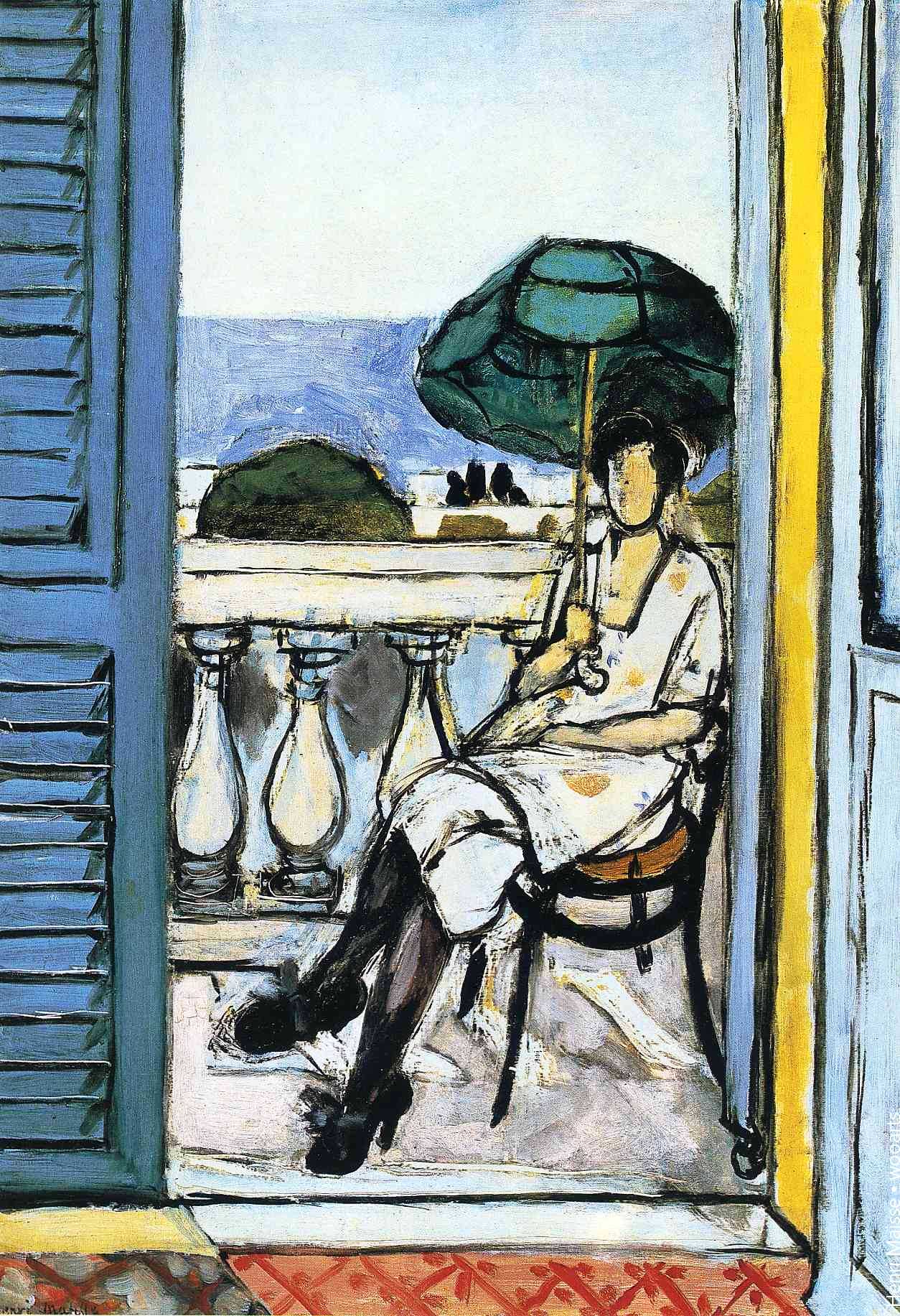 Henri Matisse Setting Painting Woman with Umbrella