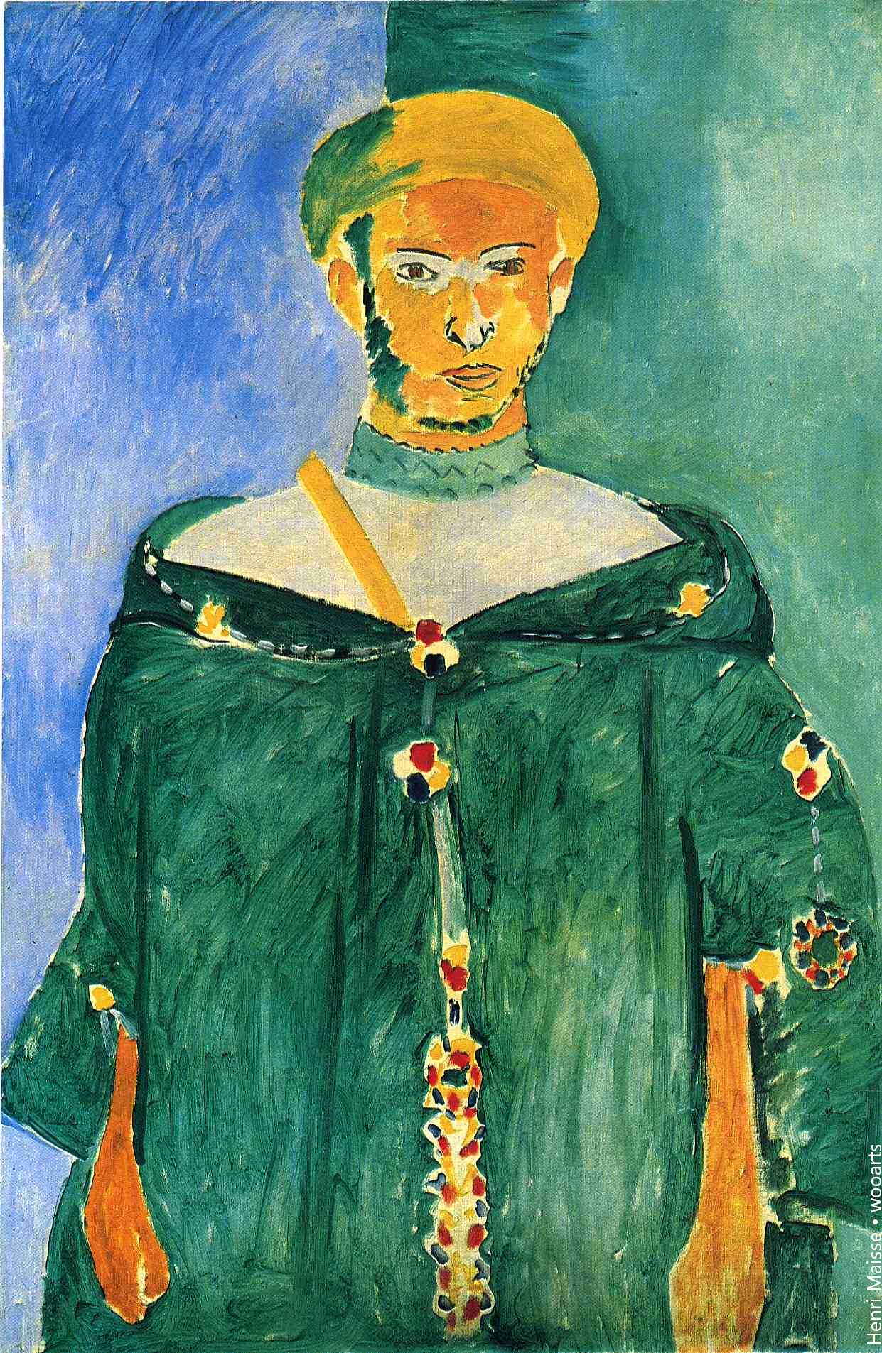 Henri Matisse Standing Painting Moroccan in Green, 1911-1913, 145x96.5 cm, Eremitage
