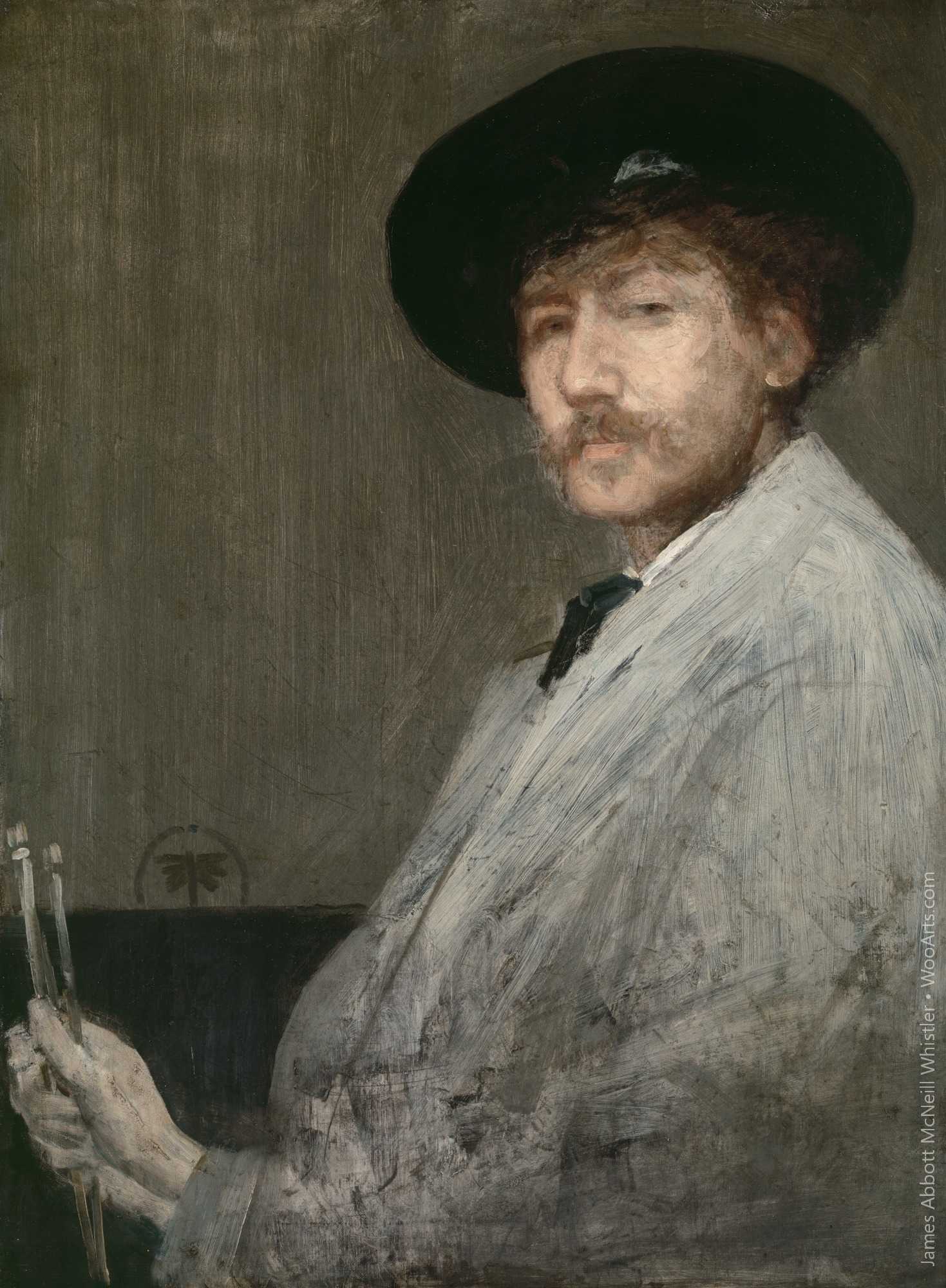 James Abbott McNeill Whistler  - Selbstporträt - Painting
