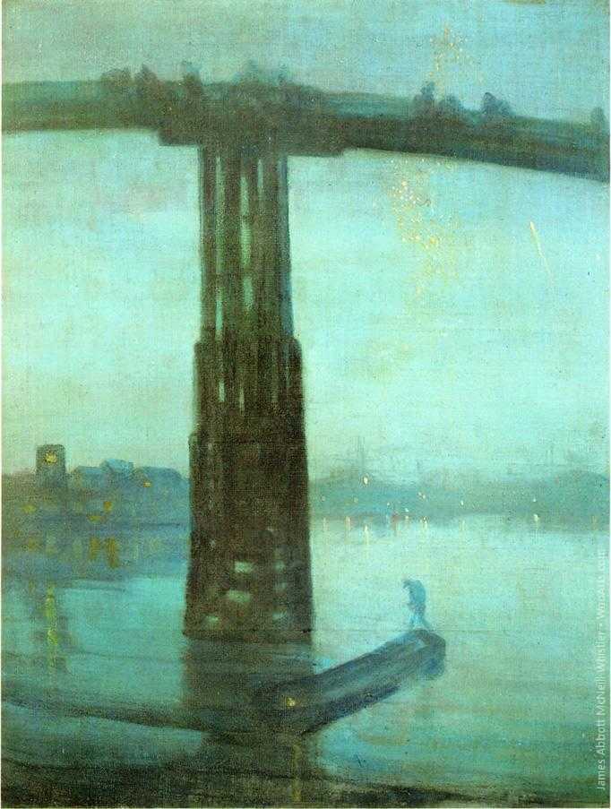 James Abbott McNeill Whistler  - Nocturne Blue and Gold Old Battersea Bridge - Painting