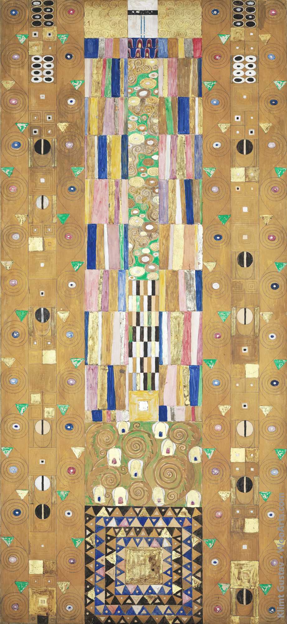 Nine Cartoons for the Execution of a Frieze for the Dining Room of Stoclet House in Brussels - Part 9, Knight Gustav Klimt 1910–1911