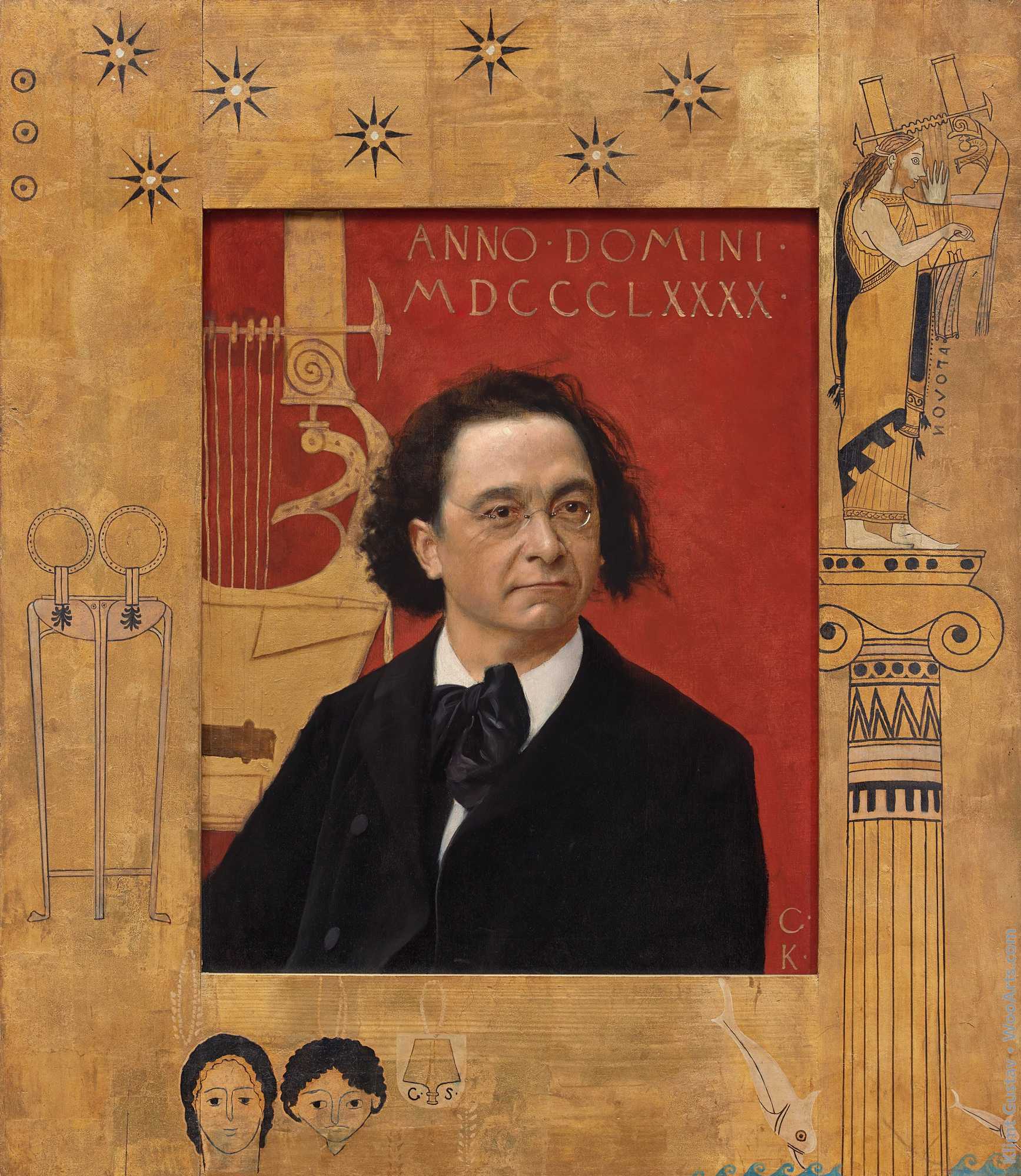 Portrait of Josef Pembaur, Music composer Gustav Klimt 1890