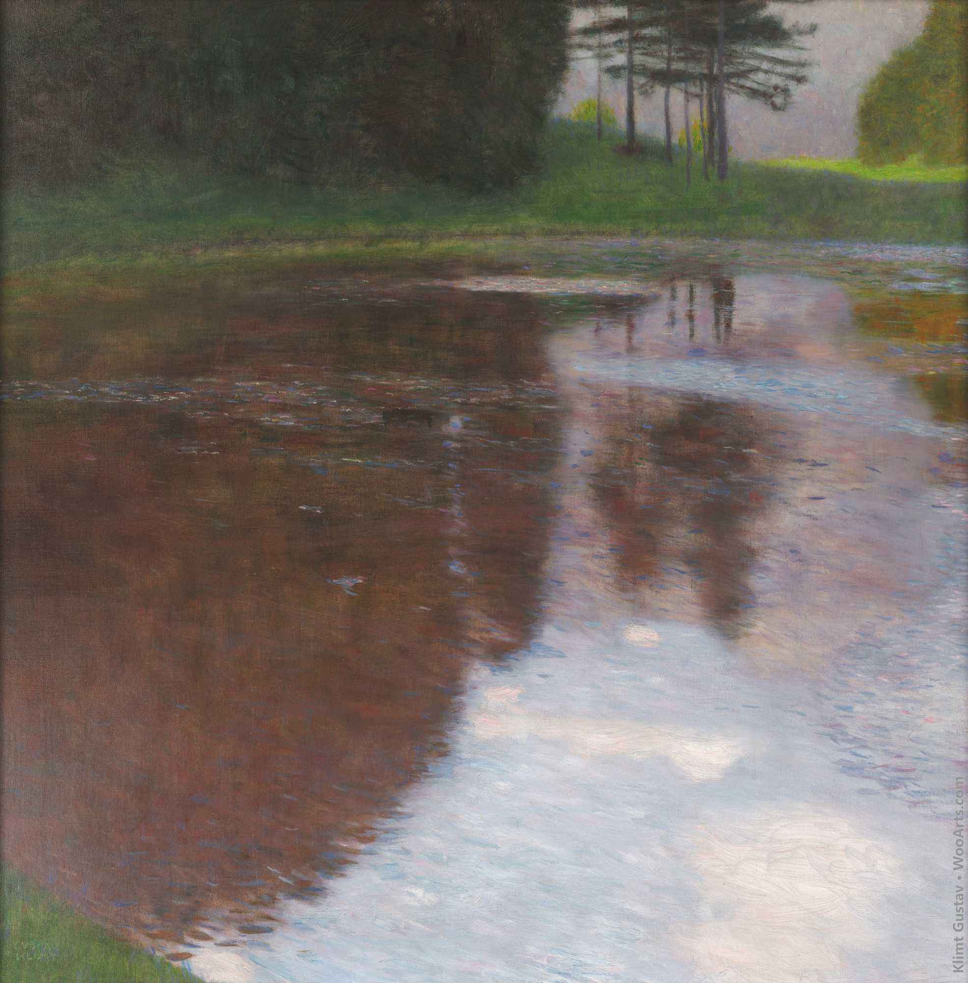 A Morning by the Pond Gustav Klimt 1899