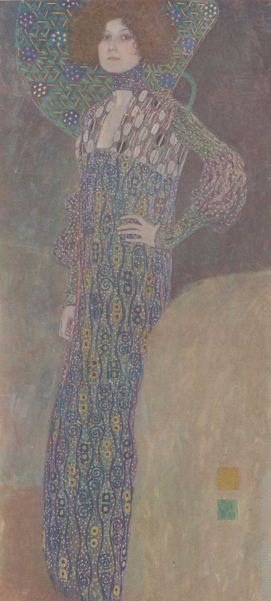 Female portrait after Gustav Klimt, plate 10, The work of Gustav Klimt Gustav Klimt 1918