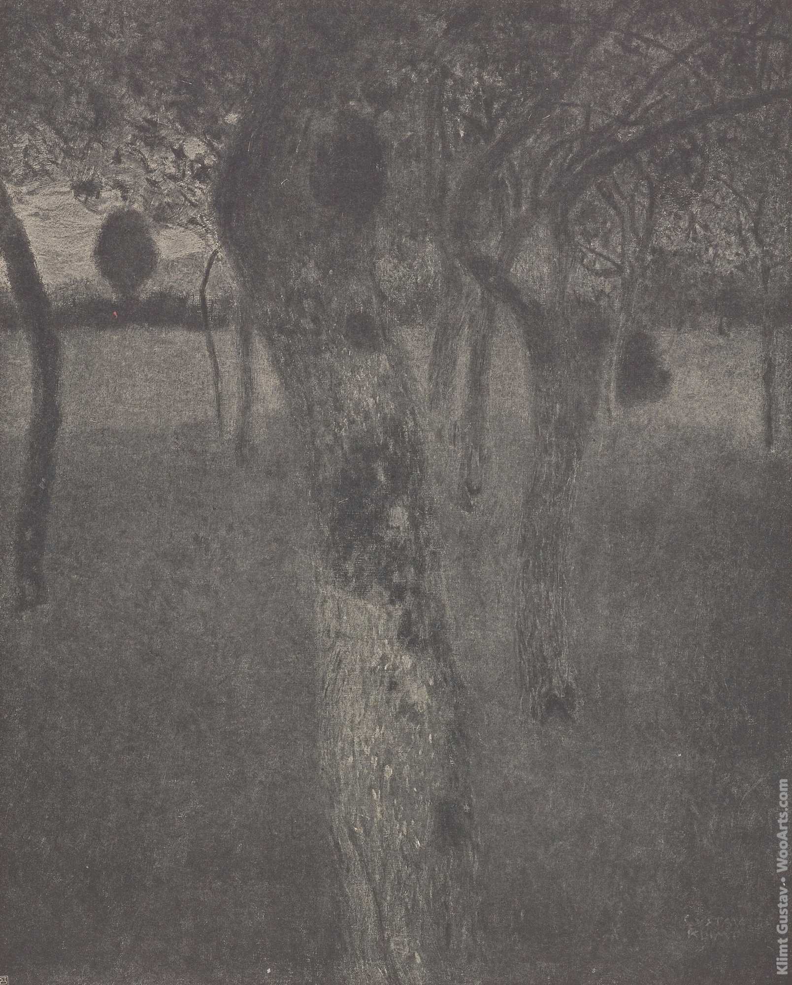 Fruit trees at the Attersee after Gustav Klimt, plate 35, The work of Gustav Klimt Gustav Klimt 1918