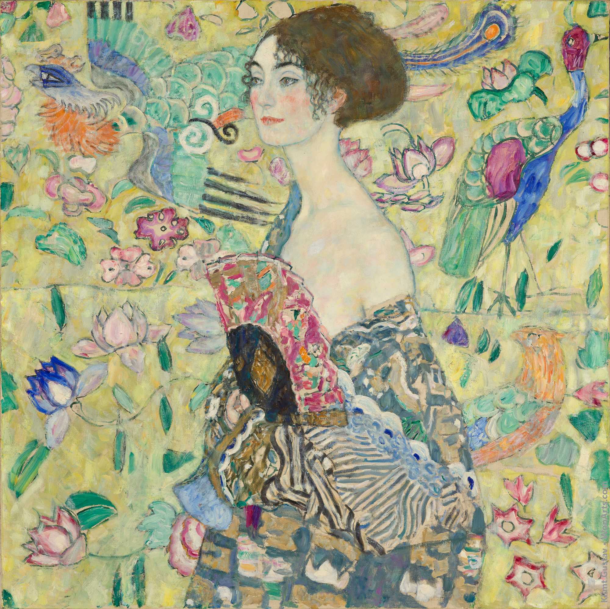 Lady with Fan Gustav Klimt 1917-1918
