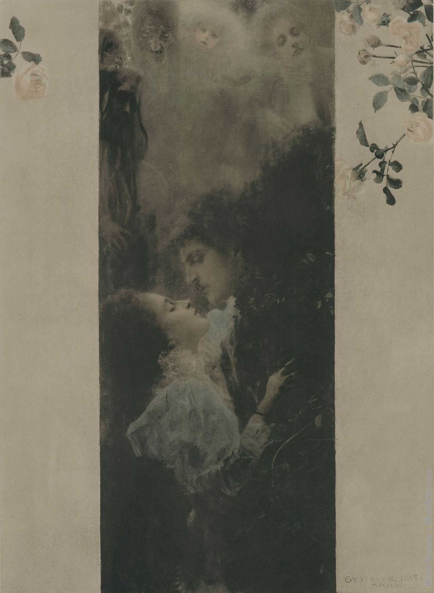 Liebe - plate no. 46. from - Allegorien. Neue Folge - edited by Martin Gerlach Gustav Klimt 1895-1900