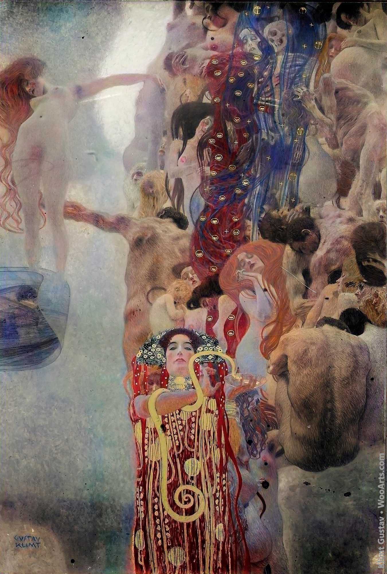 Medicine (recolored with Artificial Intelligence) Gustav Klimt
