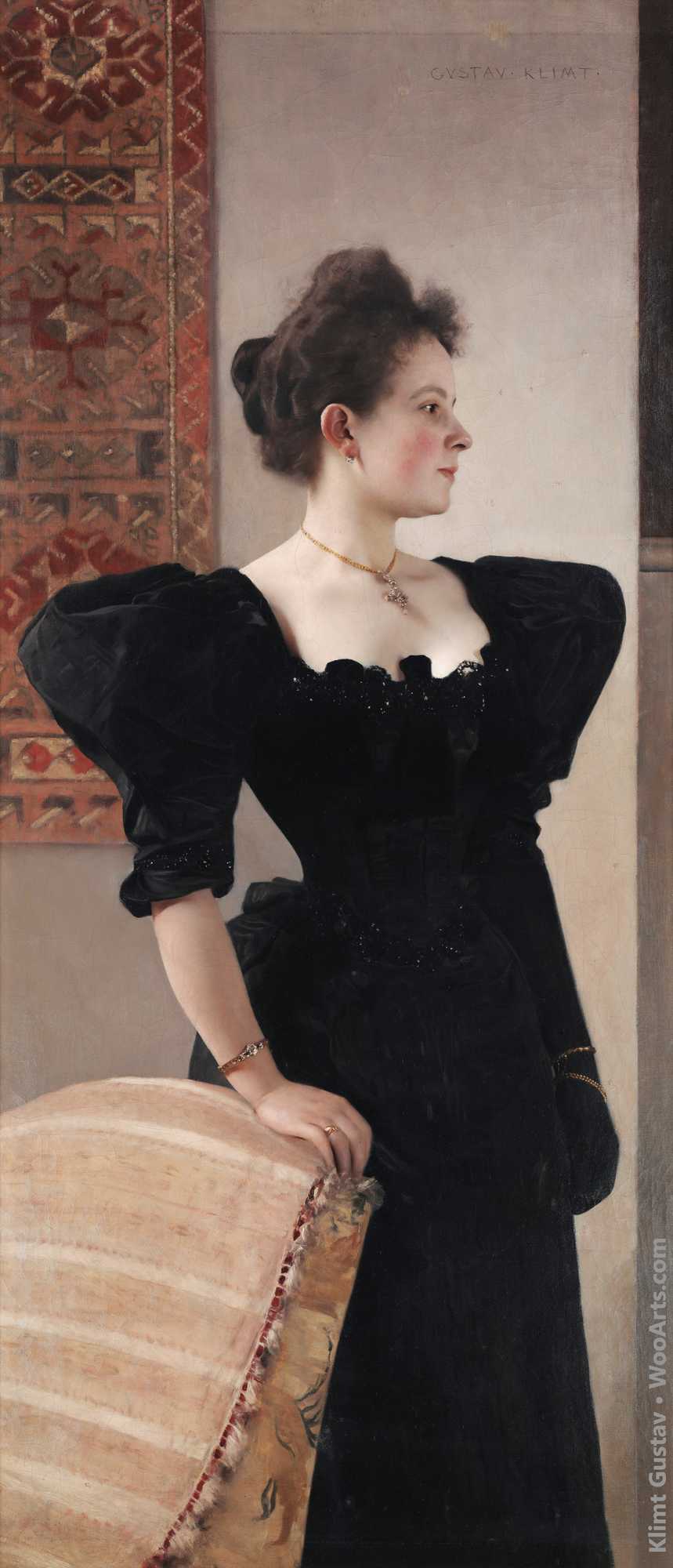 Portrait of a lady Gustav Klimtaround 1894