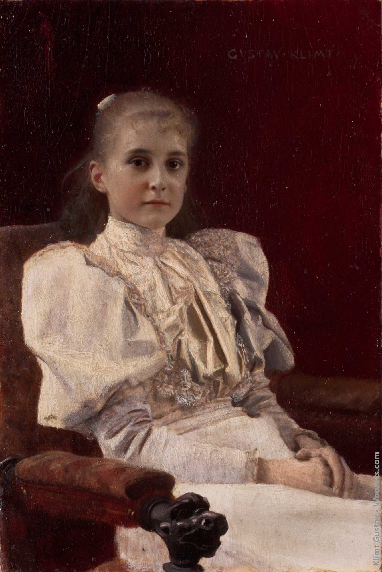 Seated Young Girl Gustav Klimt 1894