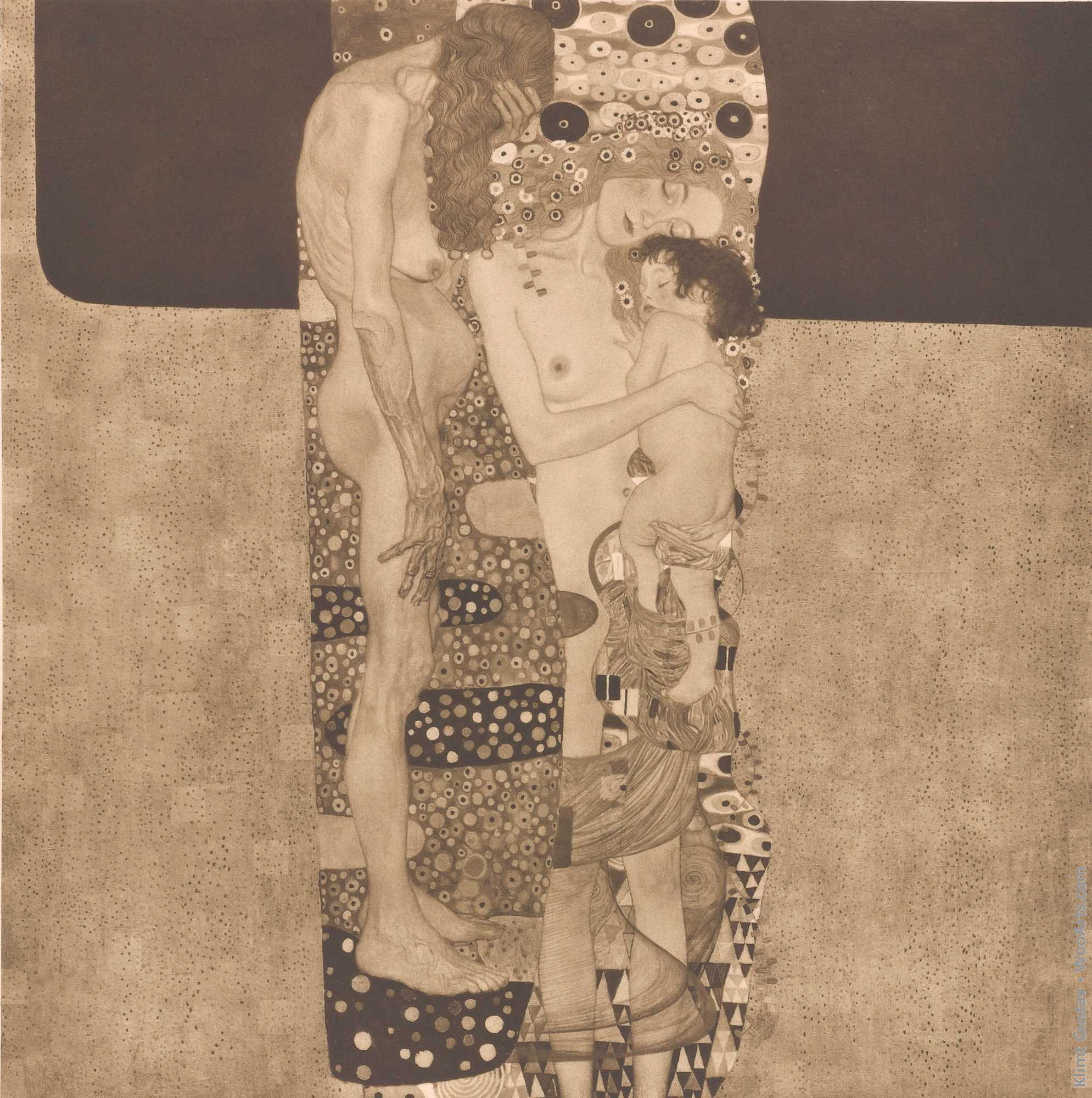 The three ages according to Gustav Klimt, plate 33, The work of Gustav Klimt Gustav Klimt 1918