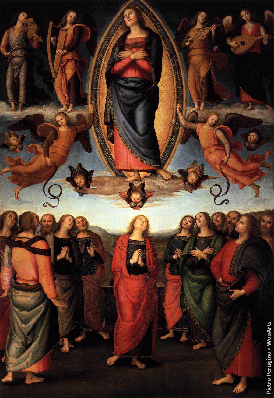 pietro perugino - assumption of the virgin - wga17283 Painting - Italian Artist