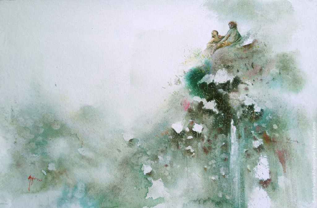 12 Watercolor Paintings By Artist Sandatharaka Abeysinghe - Pictures Watercolor Painting Images